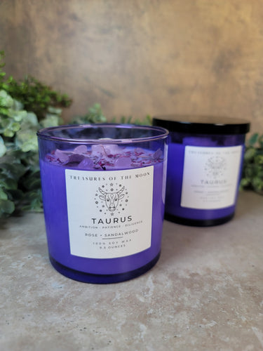 Taurus Zodiac Candle 9.5oz - Treasures of The Moon