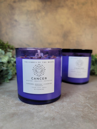 Cancer Zodiac Candle 9.5oz - Treasures of The Moon