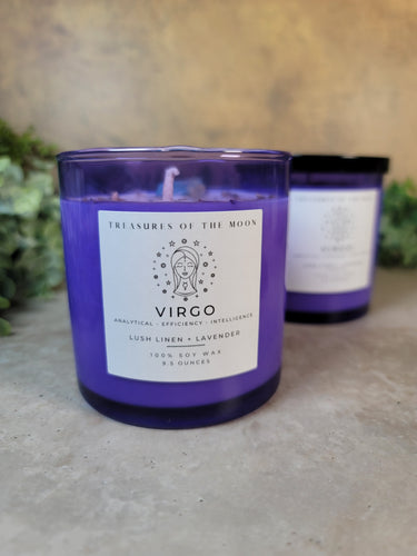 Virgo Zodiac Candle 9.5oz - Treasures of The Moon