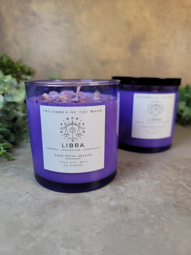 Libra Zodiac Candle 9.5oz - Treasures of The Moon