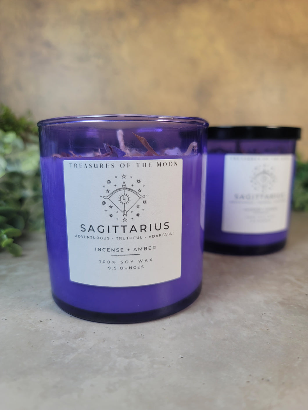 Sagittarius Zodiac Candle 9.5oz - Treasures of The Moon