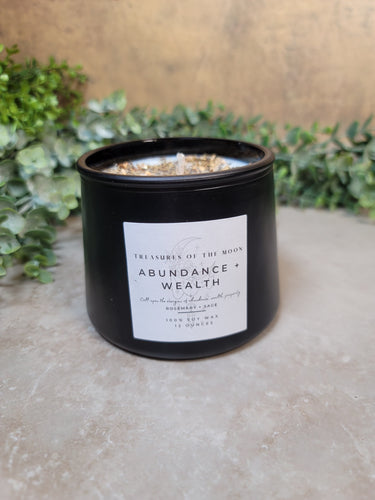 12oz Abundance + Wealth Tumbler Candle - Treasures of The Moon