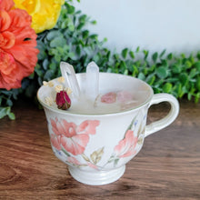 Load image into Gallery viewer, 6oz Bohemian Rose soy wax candle in vintage Mikasa (Japan) tea cup
