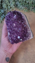 Load and play video in Gallery viewer, Stunning Amethyst Cluster Cut Base Specimen
