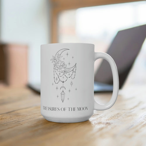 TOTM 15oz White Ceramic Mug - Treasures of The Moon